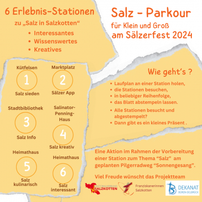 Salz-Parkour beim Sälzer Fest macht auf den geplanten Pilgerradweg zum &quot;Sonnengesang&quot; aufmerksam