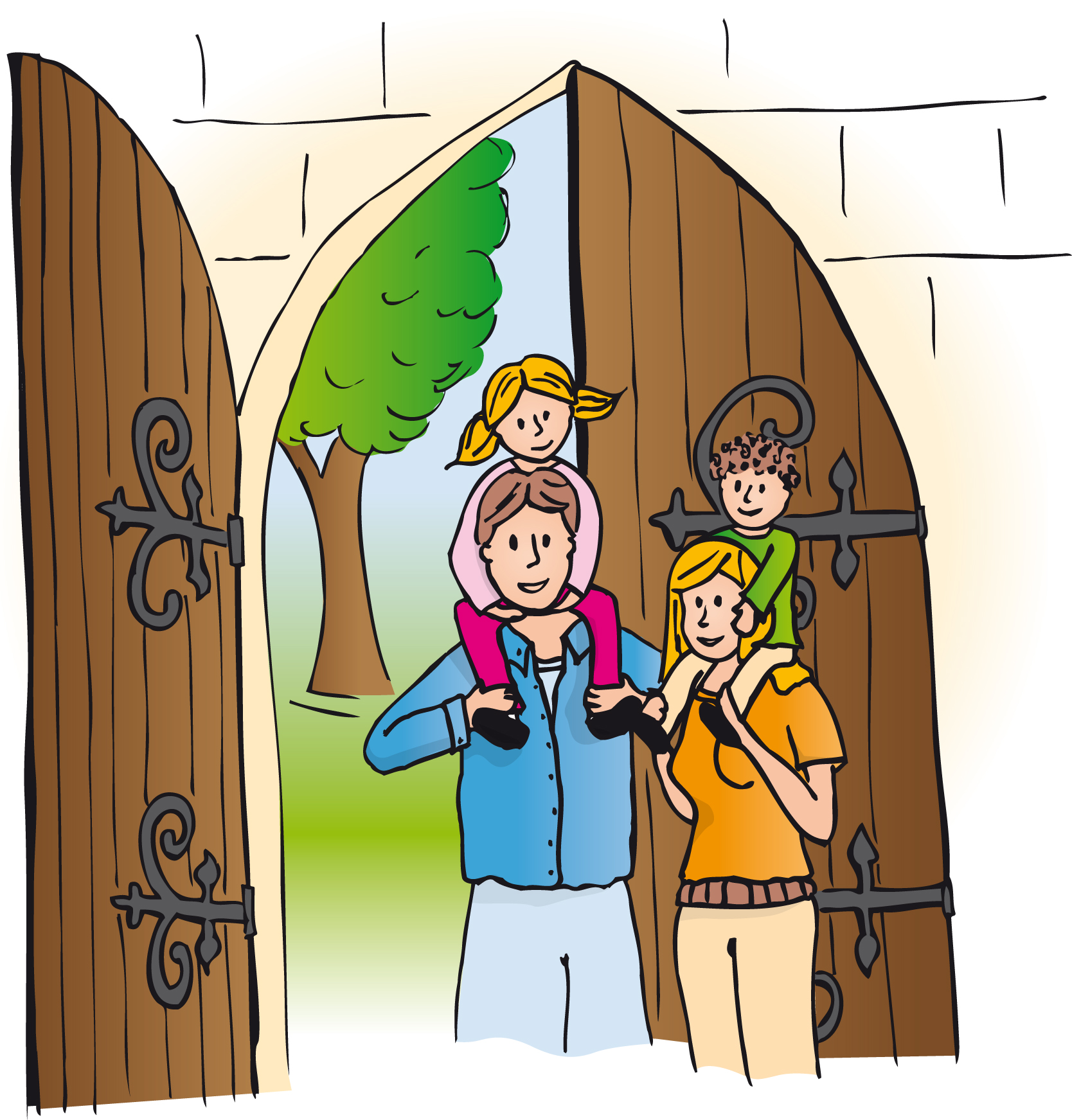 5867 pbs familie inkirche farbig