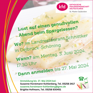 kfd Einladung zum Spargelessen