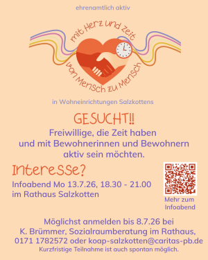 Freiwillige gesucht: Menschen mit Herz und Zeit