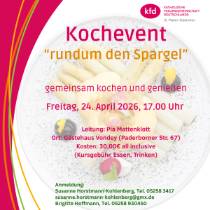 kfd Kochevent "rund um den Spargel“
