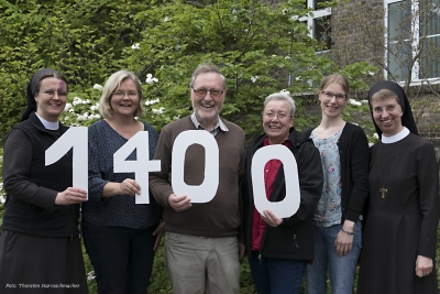 (von links): Sr. M. Alexandra Völzke, Ursula Jung, Klaus Harnischmacher, Dagmar Keuper, Karin Harnischmacher und Sr. M. Birgit Henning