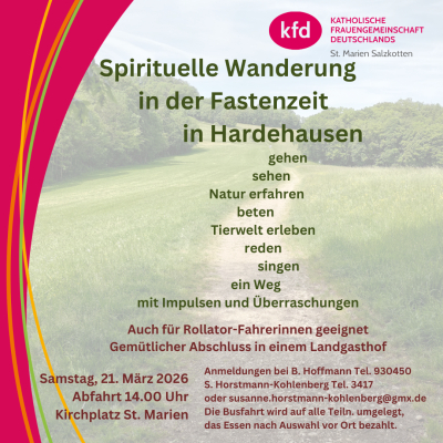 kfd Spirituelle Wanderung in Hardehausen