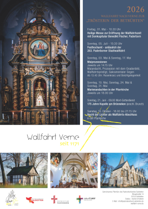 Plakat und Flyer Wallfahrt in Verne 2026 online
