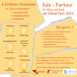 Salz-Parkour beim Sälzer Fest macht auf den geplanten Pilgerradweg zum "Sonnengesang" aufmerksam