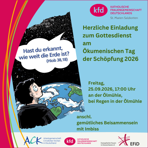 Gottesdienst zum Ökumenischen Schöpfungstag am 25.9.2026
