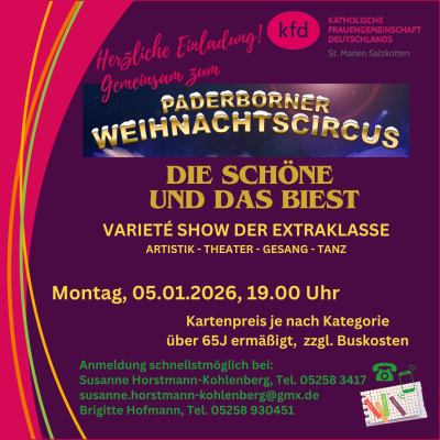 kfd  Fahrt zum Paderborner Weihnachtscircus