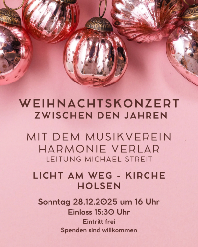 Weihnachtskonzert zwischen den Jahren