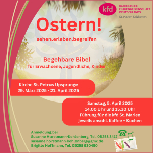 kfd besucht die &quot;Begehbare Bibel: Ostern! in Upsprunge am 5. April 2025