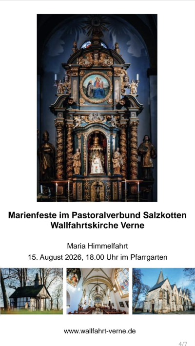 Messe zu Maria Himmelfahrt im Pfarrgarten