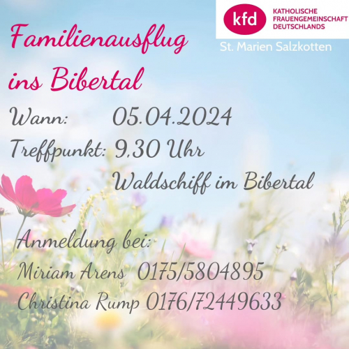 kfd Familien-Ausflug ins Bibertal